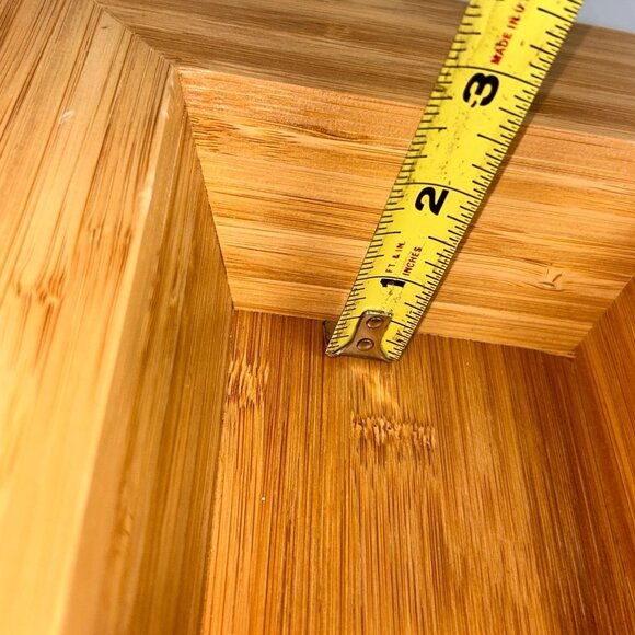 Teleflora Square Bamboo Serving Dish Collection 9" x 9" Vase Ikebana Ecofriendly - Picture 7 of 9